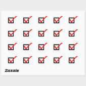 Sticker Rond icône OK rouge (Feuille)