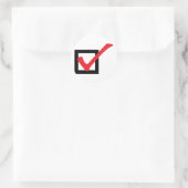 Sticker Rond icône OK rouge (Sac)