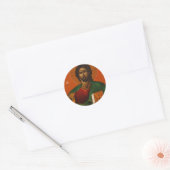 STICKER ROND ICÔNE ORTHODOXE GRECQUE JÉSUS CHRIST (Enveloppe)