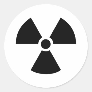 Sticker Rond icône radioactive