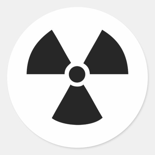 Sticker Rond icône radioactive (Devant)