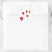 Sticker Rond icône représentant une bulle rouge (Sac)