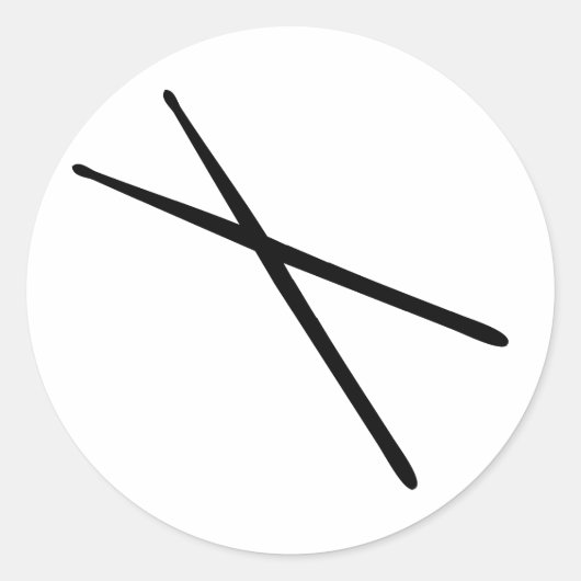 Sticker Rond icône tambours (Devant)