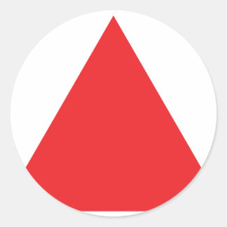 Sticker Rond icône triangle rouge