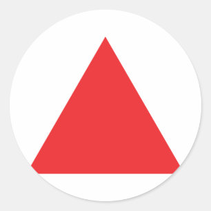 Sticker Rond icône triangle rouge