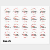 Sticker Rond Icône tribale de requin 2 (Feuille)