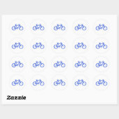 Sticker Rond Icône Vélo (Feuille)