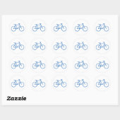 Sticker Rond icône vélo bleu vélo vélo (Feuille)