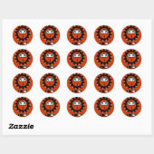 Sticker Rond Icône Vélo ninja (Feuille)