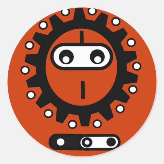 Sticker Rond Icône Vélo ninja (Devant)