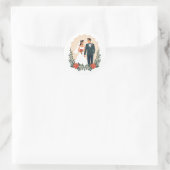 Sticker Rond Icônes Mariages classiques (Sac)