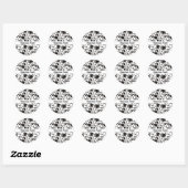 Sticker Rond Icons Silhouettes (Feuille)
