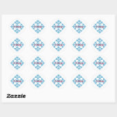 Sticker Rond Icy Blue Snowflake Thunder_Cove (Feuille)