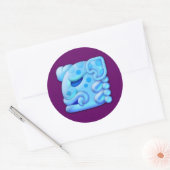 Sticker Rond Icy Maya tête animale (Enveloppe)