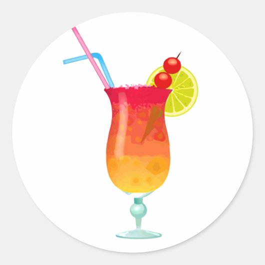 Sticker Rond Icy Tropical Rum Punch (Devant)