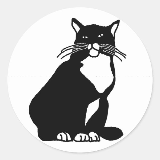 Sticker Rond ID250 de chat confidentiel (Devant)