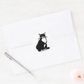 Sticker Rond ID250 de chat confidentiel (Enveloppe)