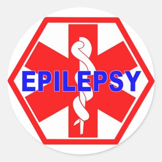 STICKER ROND ID MÉDICALE EPILEPSY (Devant)