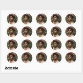 Sticker Rond Ida B Wells Floral Art Tribute (Feuille)