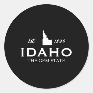 Sticker Rond Idaho