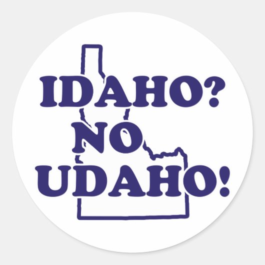 Sticker Rond Idaho No Udaho (Devant)