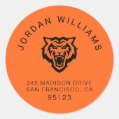 Sticker Rond Idaho State University Bengals Spirit Design (Devant)