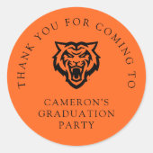 Sticker Rond Idaho State University Bengals Spirit Design (Devant)