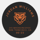 Sticker Rond Idaho State University Bengals Spirit Design (Devant)