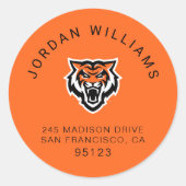 Sticker Rond Idaho State University Bengals Spirit Design (Devant)