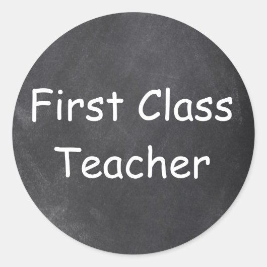 Sticker Rond Idée cadeau Chalkboard Design pour enseignant de p (Devant)