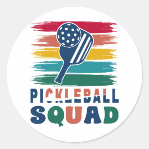 Sticker Rond Idée cadeau des joueurs de Pickleball