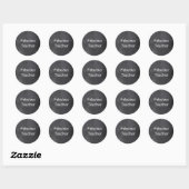 Sticker Rond Idée Cadeau Design Tableau Noir Enseignant Fabuleu (Feuille)