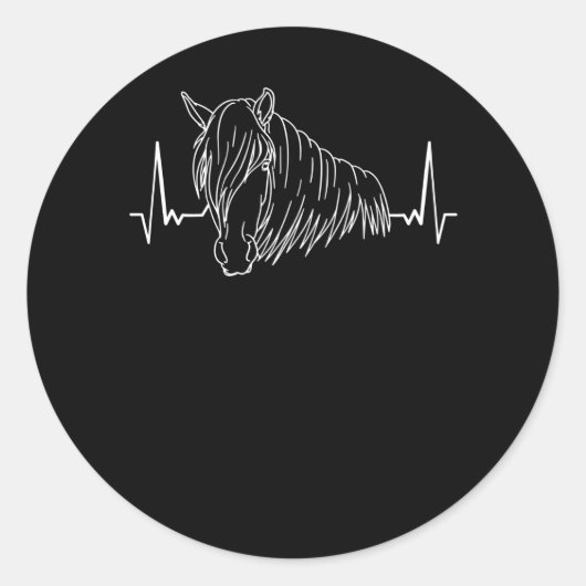 Sticker Rond Idée cadeau Haflinger Horse (Devant)