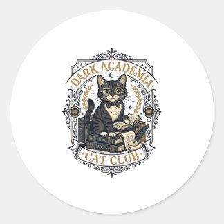 Sticker Rond Idée cadeau pour papa chat de l'Académie sombre -