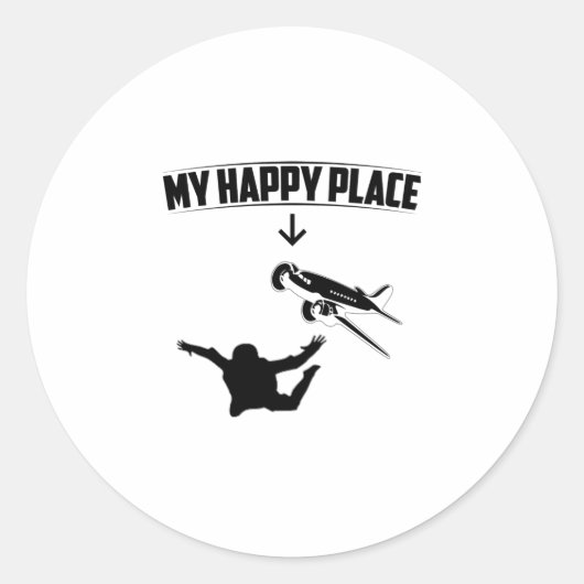 Sticker Rond Idée cadeau Skydiving | Skydiver Skydive Sport (Devant)