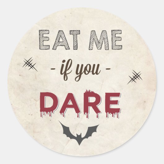 Sticker Rond Idée de cadeau pour sac de friandises ou de farces (Devant)