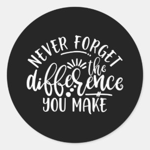 Sticker Rond Idée de design d'appréciation de l'enseignant