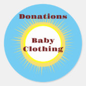 Sticker Rond Idées de stockage d'une entreprise (Devant)