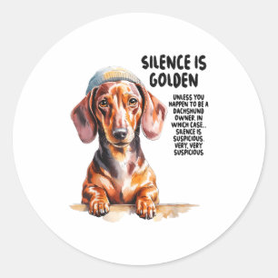 Sticker Rond Idées de teckel pour femmes et miniatures de nouve