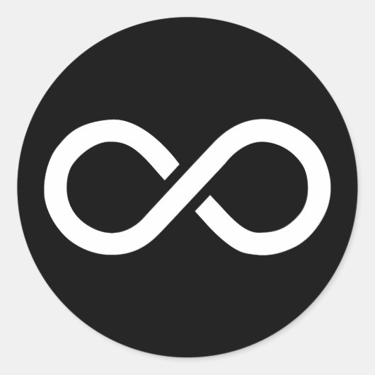 Sticker Rond Idéologie de l'infini (Devant)
