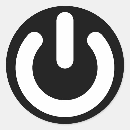 Sticker Rond Idéologie du pouvoir geek (Devant)