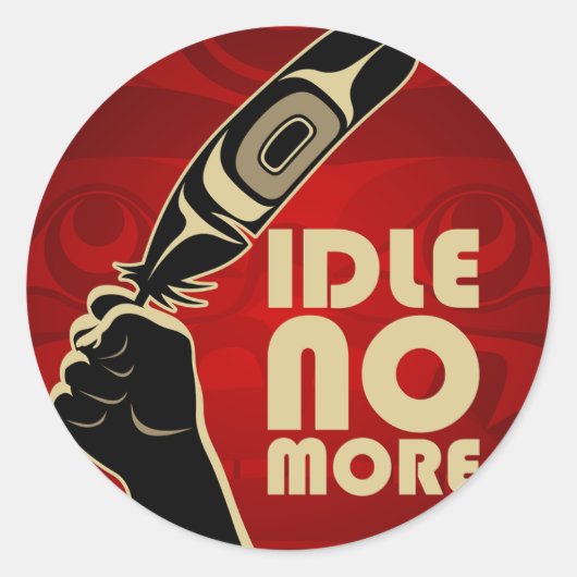 Sticker Rond IdleNoMore (Devant)