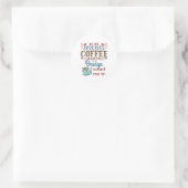 Sticker Rond If It Involves Coffee and Bridge Cute Card Game (Sac)