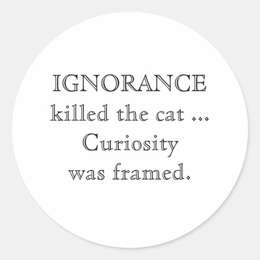 Sticker Rond Ignorance_petits_casquettes (Devant)