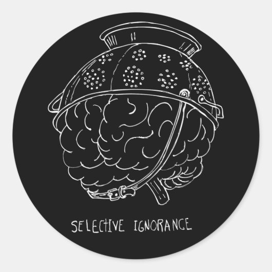 Sticker Rond Ignorance Sélective (Devant)