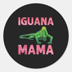 Sticker Rond Iguana Art Pour Maman Filles Femmes Lizard Reptile