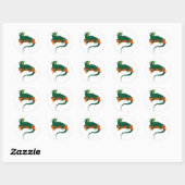 Sticker Rond Iguana sur une branche (Feuille)