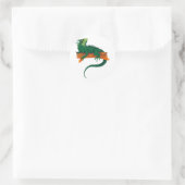 Sticker Rond Iguana sur une branche (Sac)