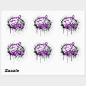 Sticker Rond iHEARTbrains (Feuille)