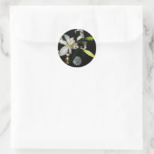 Sticker Rond Iirsh Design - Collection de laiton et de fleurs (Sac)